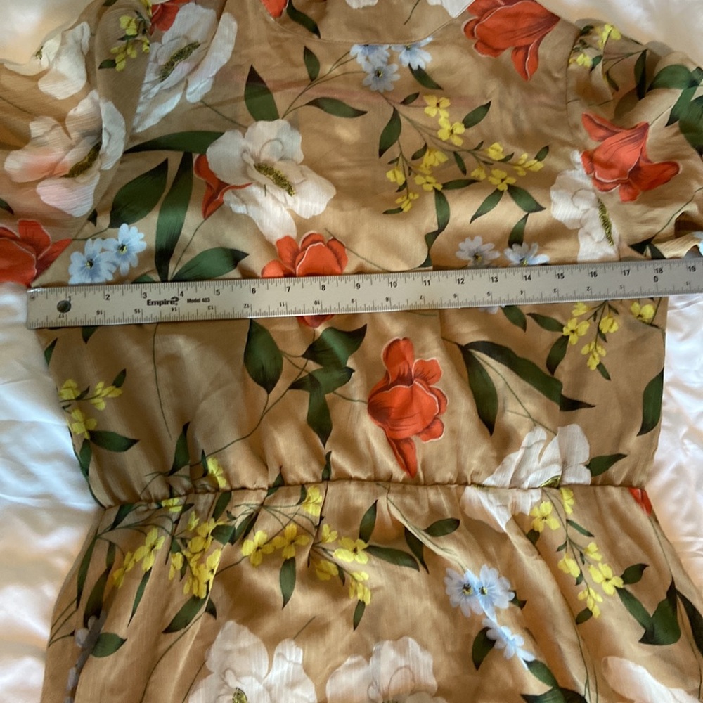 Lost + Wander Size M Floral Beige Orange, yellow, Long Maxi dress So Pretty! - Picture 9 of 12